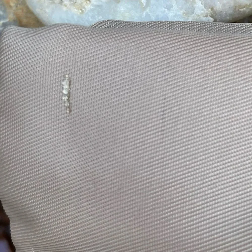 Burberry Pouch Cosmetic Makeup Case Tan Travel Toiletries Bag.